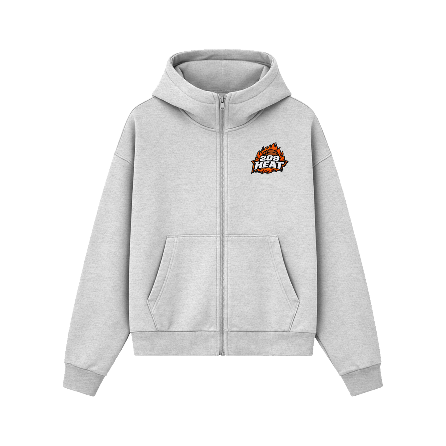 209 HEAT CADET ZIP HOODIE - HEATHER GREY