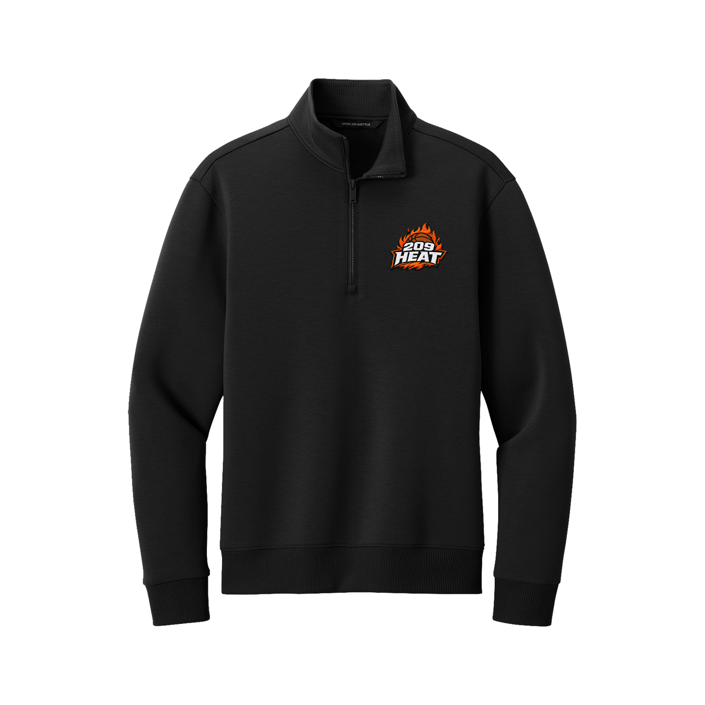 209 HEAT MEN'S EMBROIDERED QUARTER ZIP SWEATSHIRT