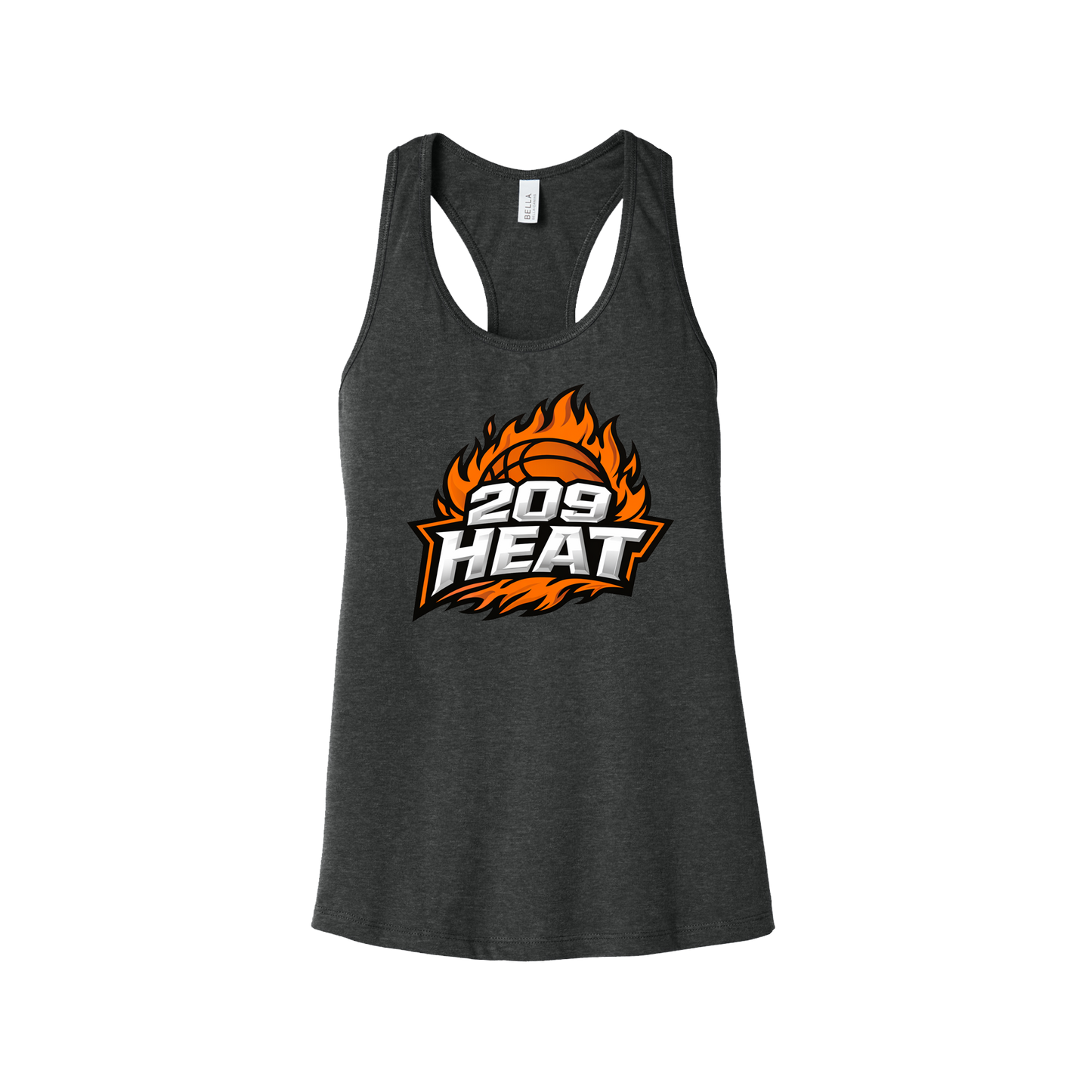 209 HEAT WOMEN'S RACERBACK TANK - CHARCOAL