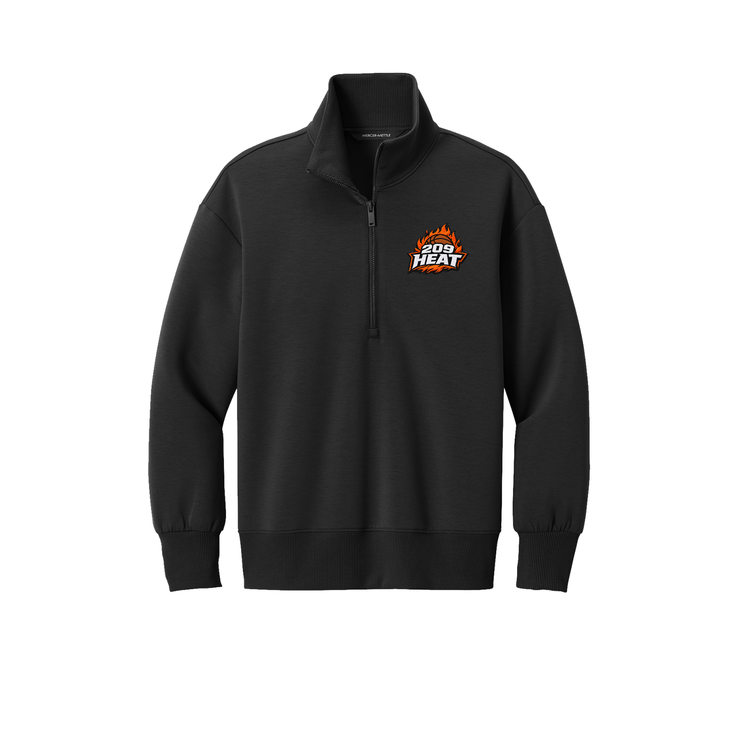 209 HEAT WOMEN'S QUARTER ZIP SWEATSHIRT - BLACK