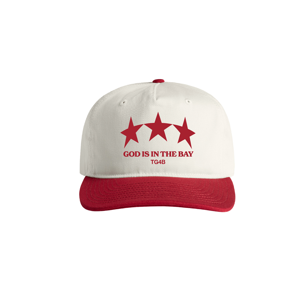 TG4B 3 STAR DAD CAP - NATURAL RED