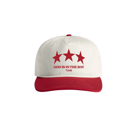 TG4B 3 STAR DAD CAP - NATURAL RED