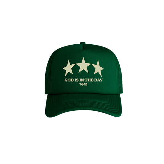 TG4B 3 STAR TRUCKER HAT - GREEN
