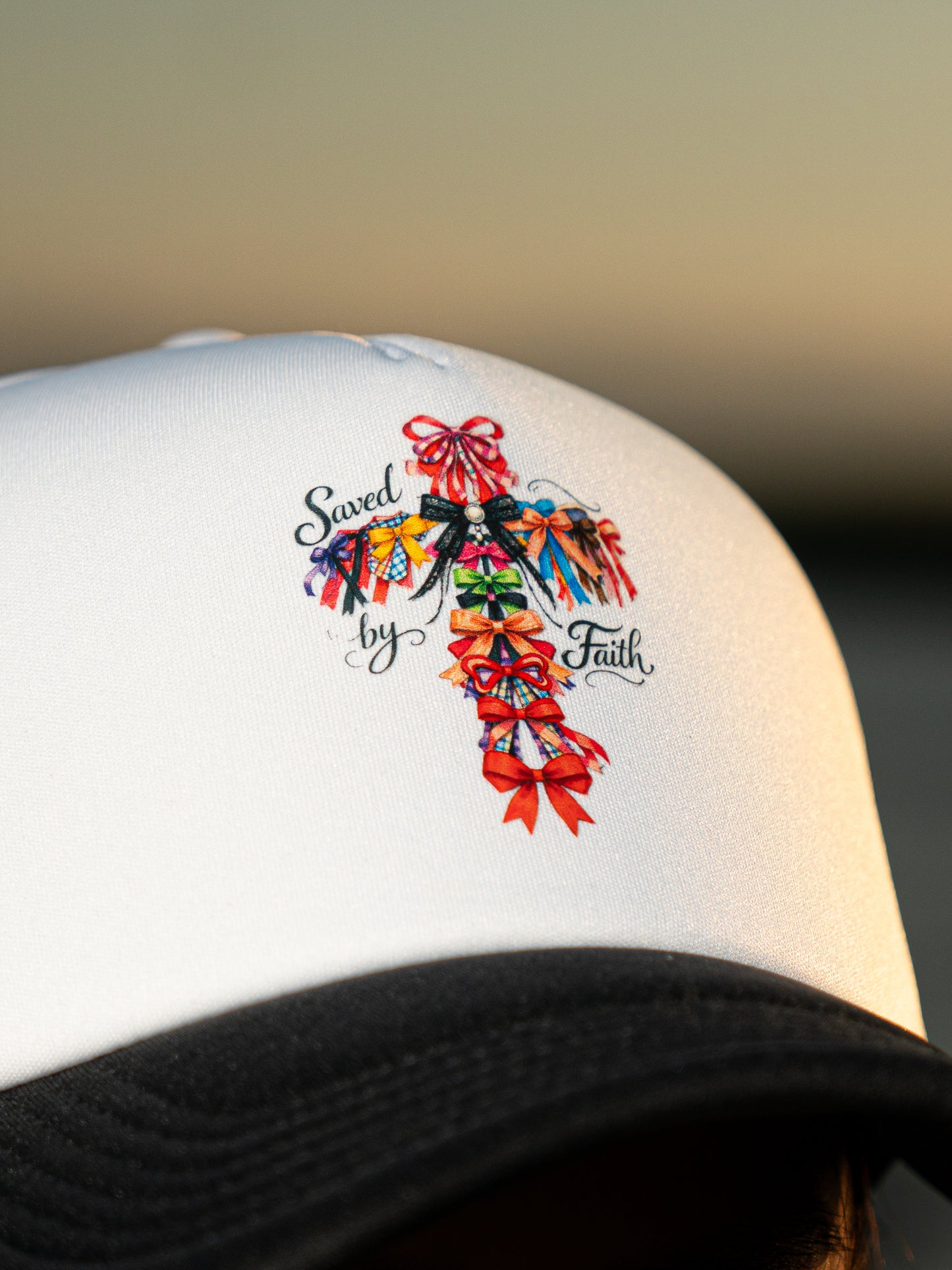 RED CROSS TRUCKER - BLACK/WHITE