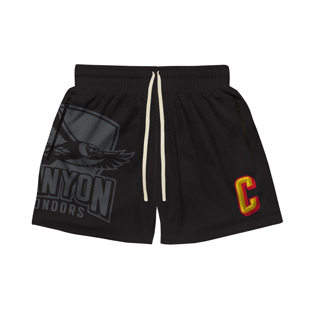 CANYON HEAVYWEIGHT MESH SHORTS - BLACK