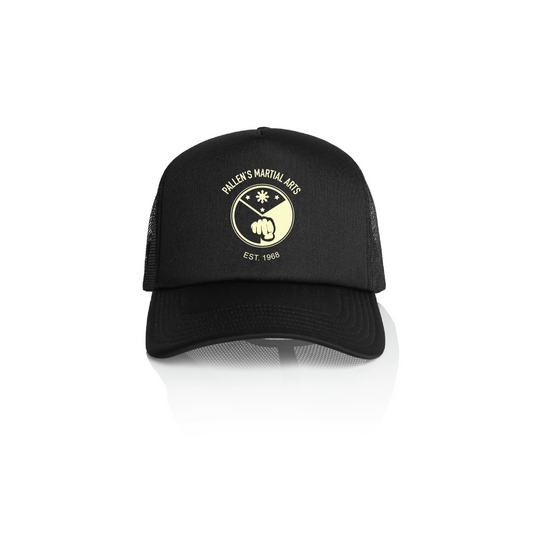 PALLENS TRUCKER HAT - BLACK