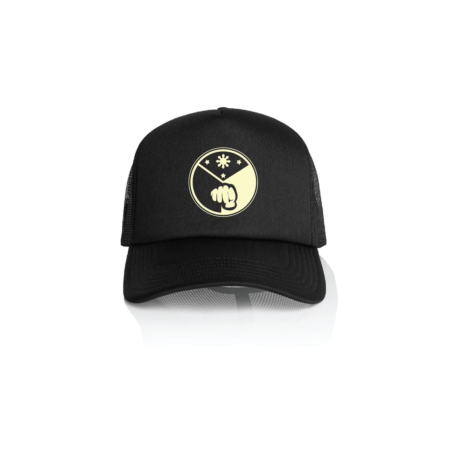 PALLENS TRUCKER HAT - BLACK