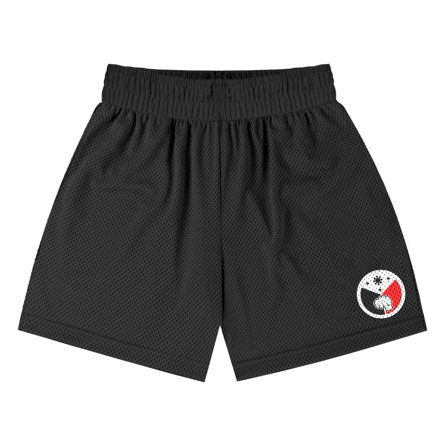 PALLENS TRIMLESS MESH SHORTS - BLACK