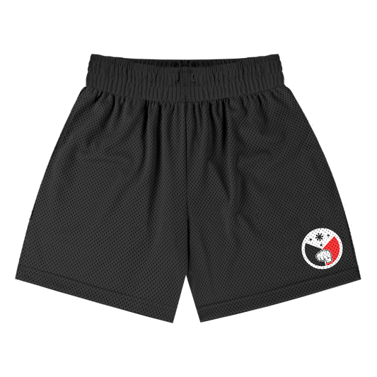 PALLENS TRIMLESS MESH SHORTS - BLACK