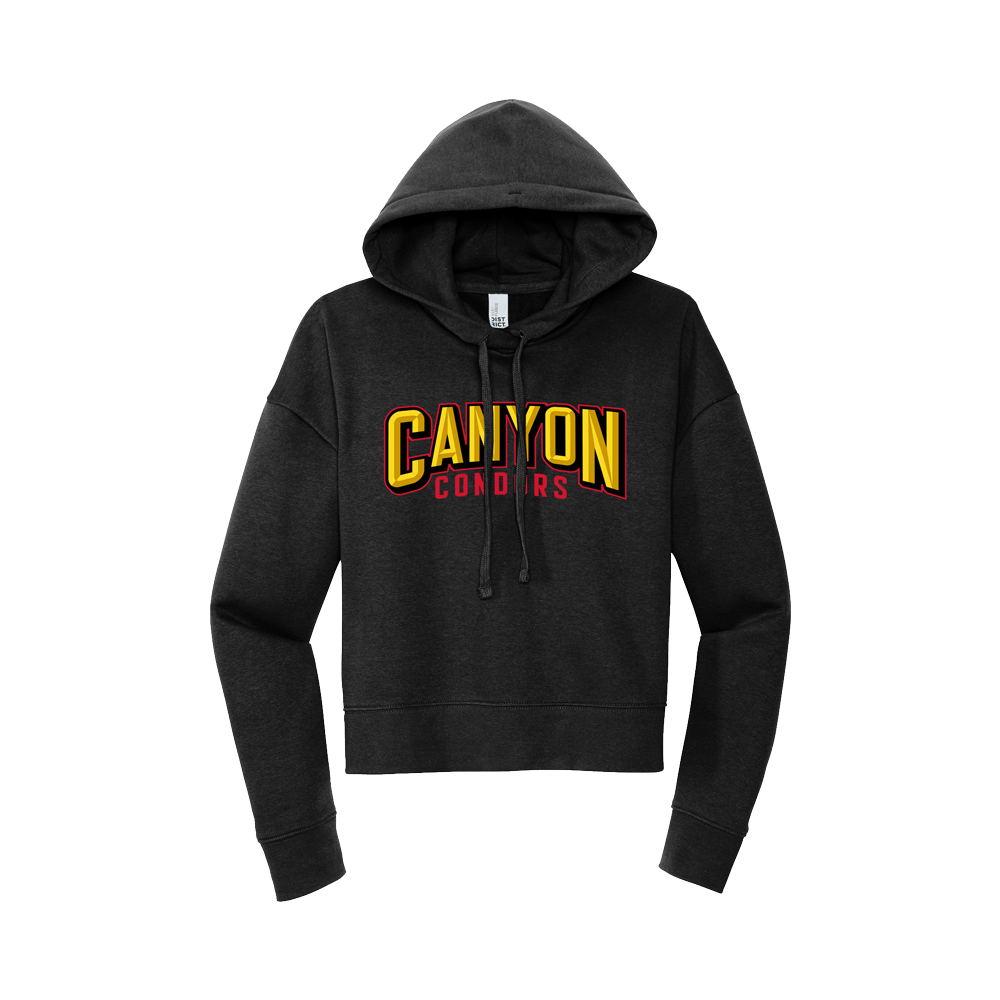 CANYON WOMEN'S CROP HOODIE - BLACK