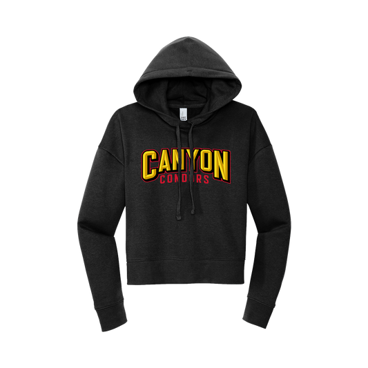 CANYON WOMEN'S CROP HOODIE - BLACK