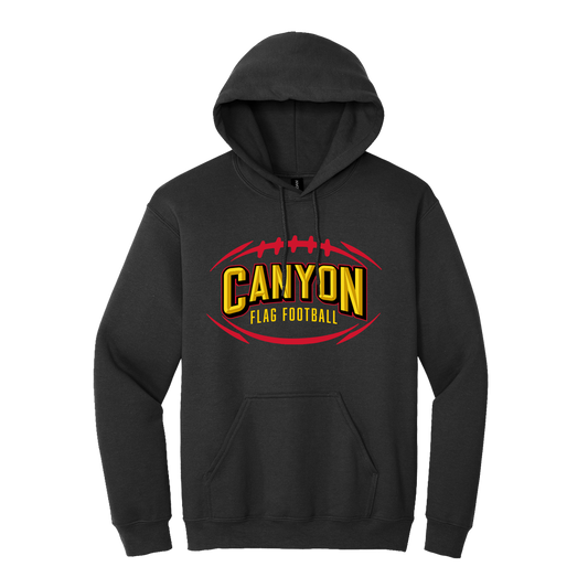 CANYON FLAG FOOTBALL HOODIE - BLACK