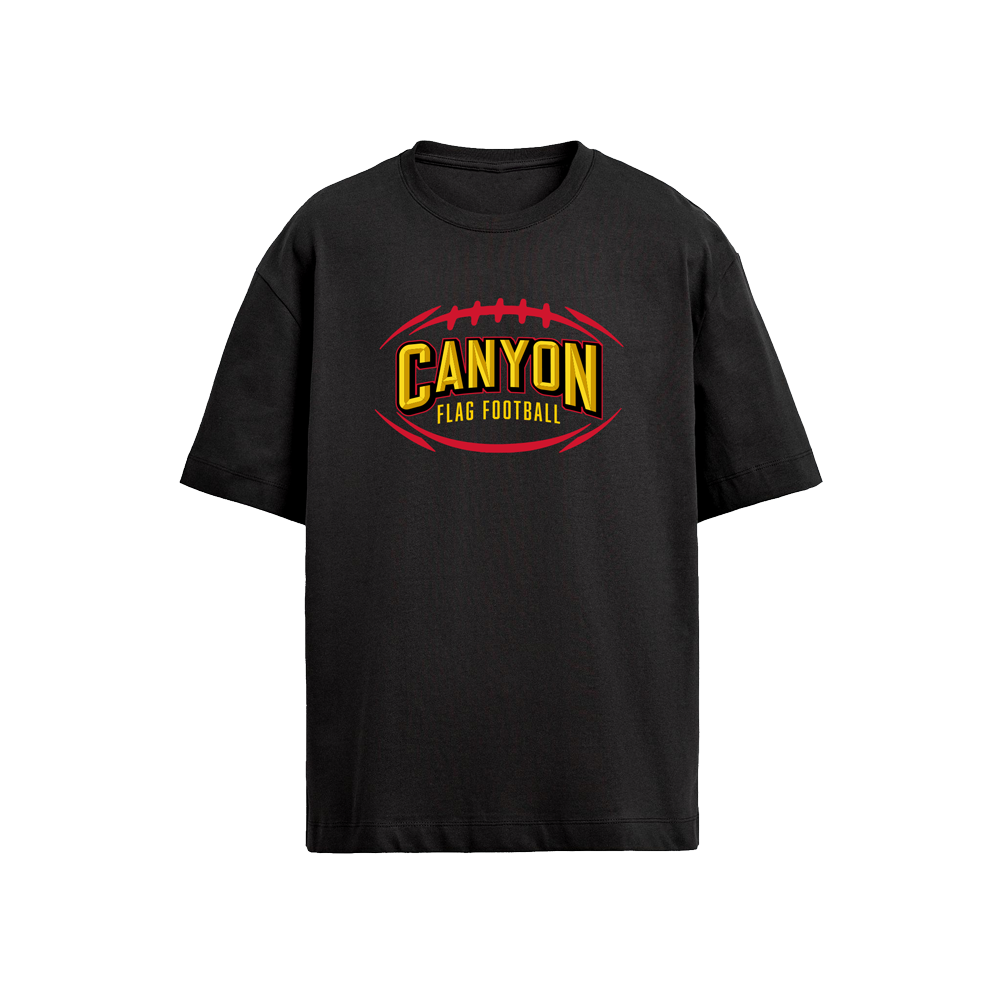 CANYON FLAG FOOTBALL TSHIRT - BLACK