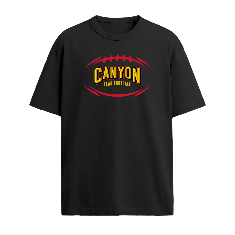 CANYON FLAG FOOTBALL TSHIRT - BLACK
