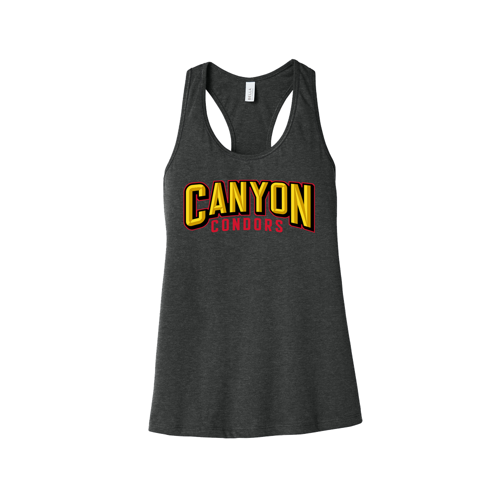 CANYON WOMEN'S RACERBACK TANK - CHARCOAL