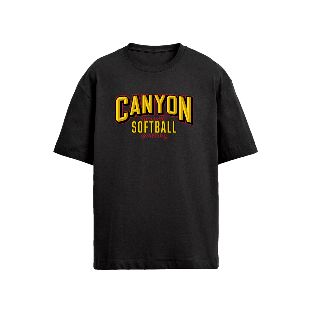 CANYON SOFTBALL TSHIRT - BLACK