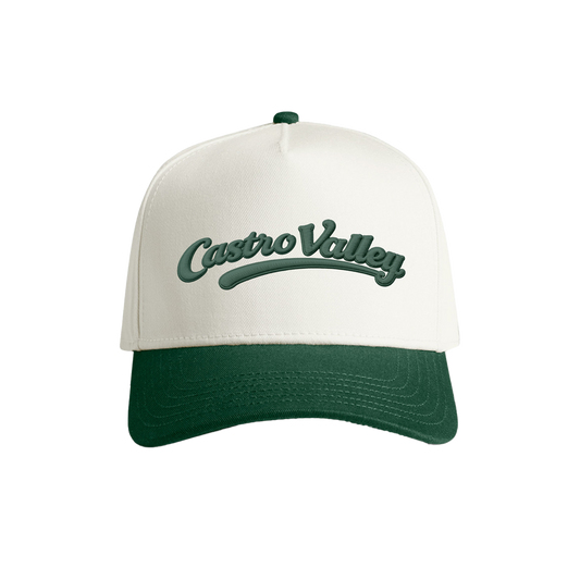 CV SCRIPT CURVED BILL CAP - NATRUAL/GREEN
