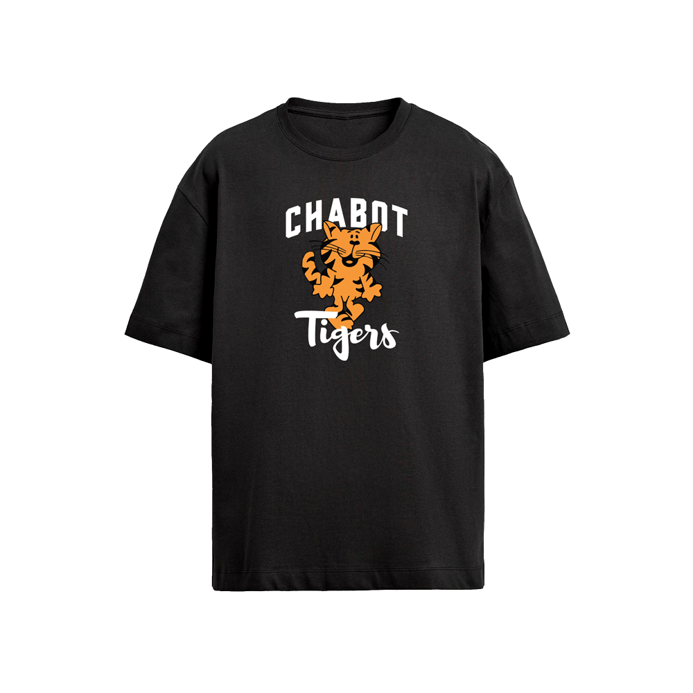 CHABOT CARTOON TIGER TSHIRT - BLACK