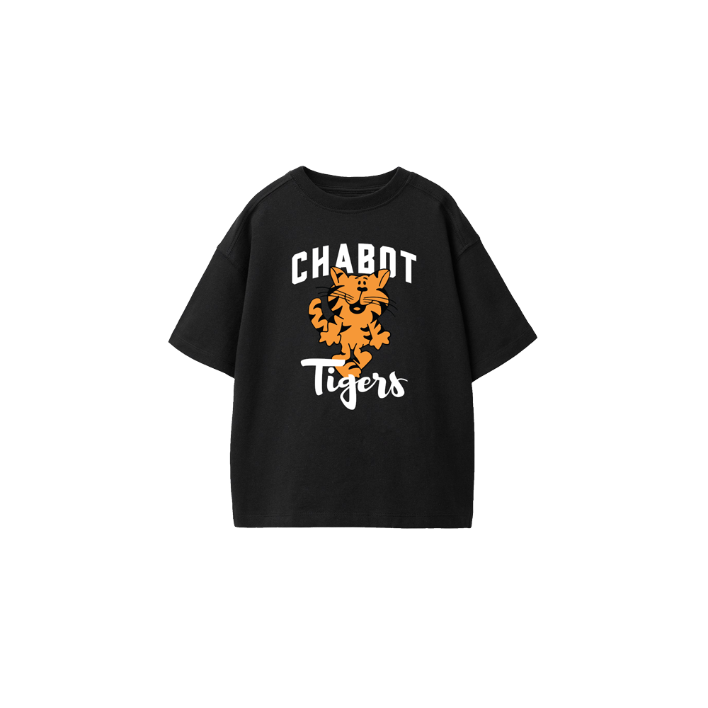 CHABOT CARTOON TIGER TSHIRT - BLACK