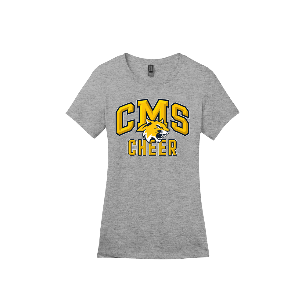 CREEKSIDE CHEER WOMENS TSHIRT - HEATHER GREY