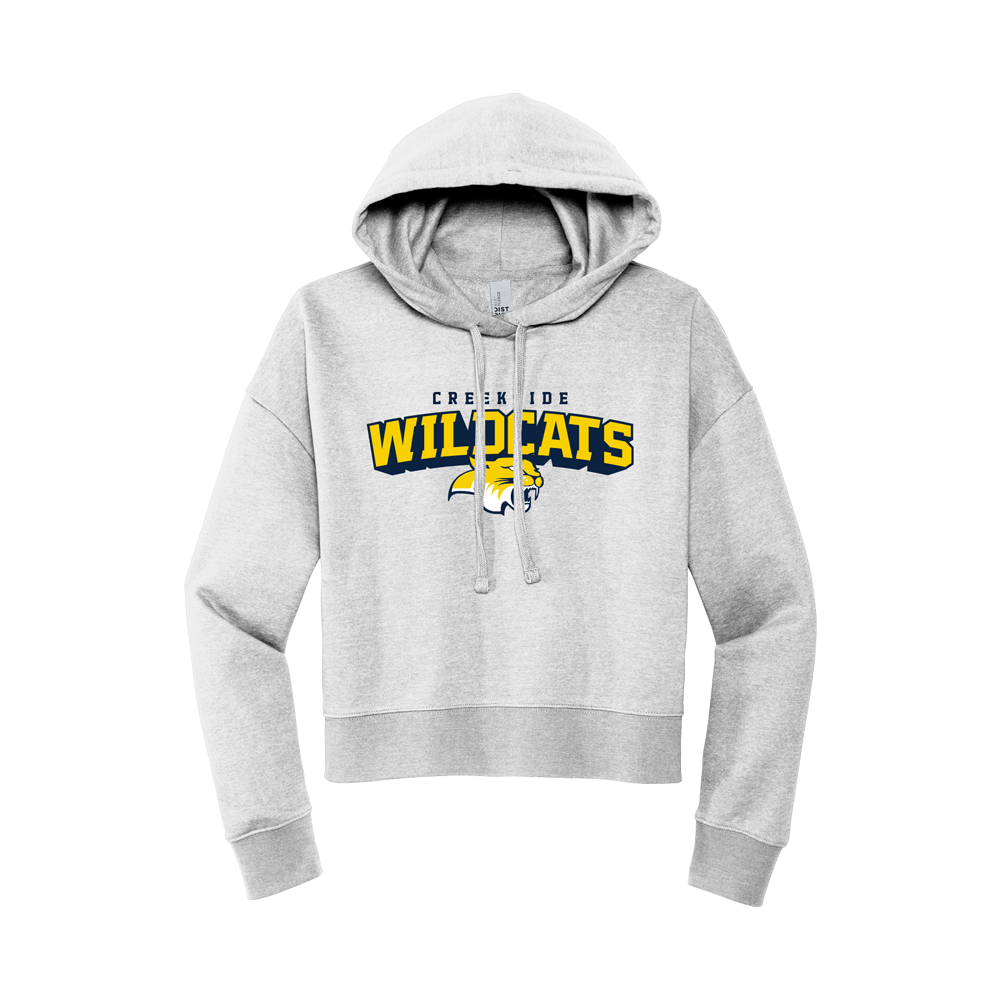 CREEKSIDE WOMEN'S CROP HOODIE - HEATHER GREY