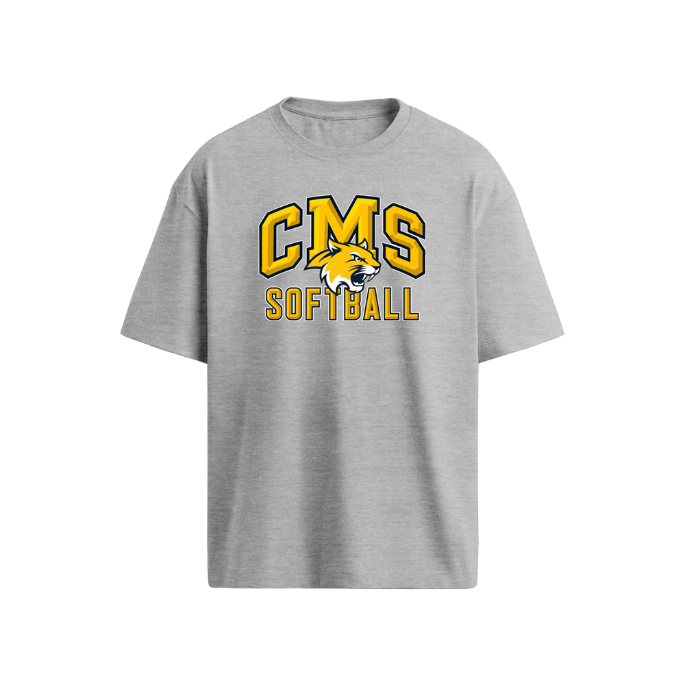 CREEKSIDE SOFTBALL TSHIRT - HEATHER GREY