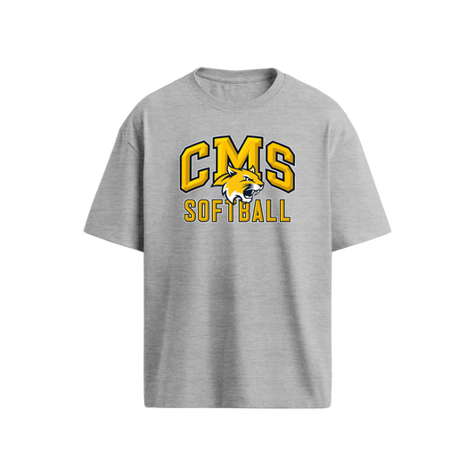 CREEKSIDE SOFTBALL TSHIRT - HEATHER GREY
