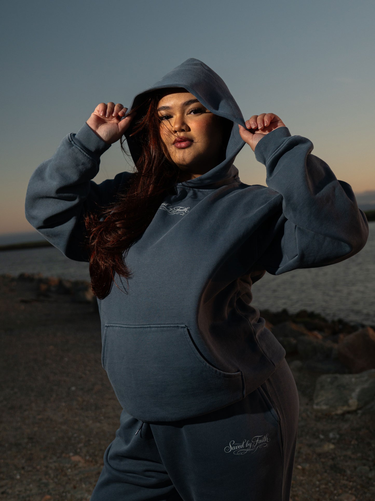 SAVED BY FAITH SWEATPANTS - BLUE