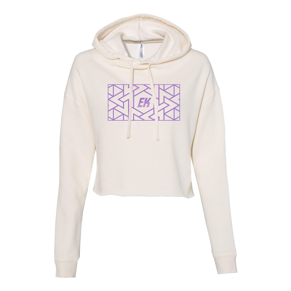 EK INTERLOCK CROPPED HOODIE - BONE