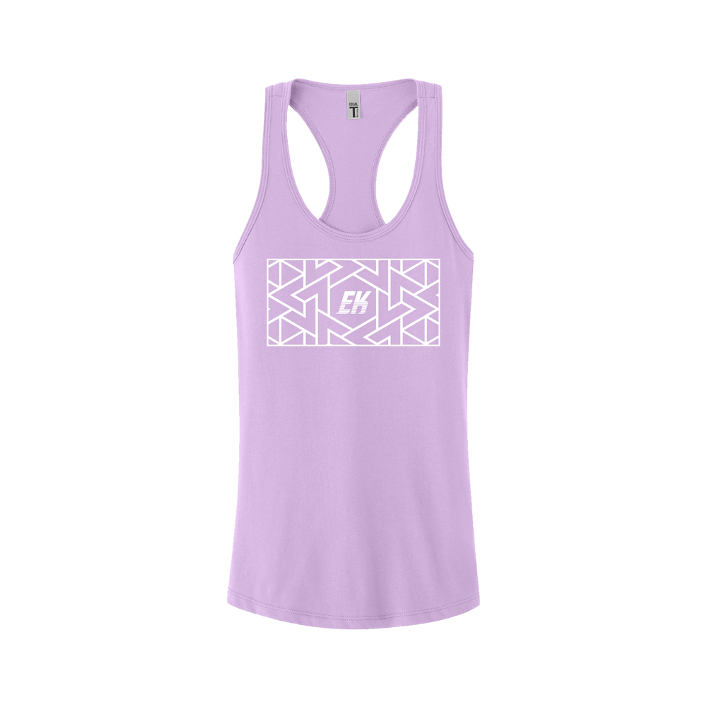 EK INTERLOCK  WOMENS RACERBACK TANK - LILAC