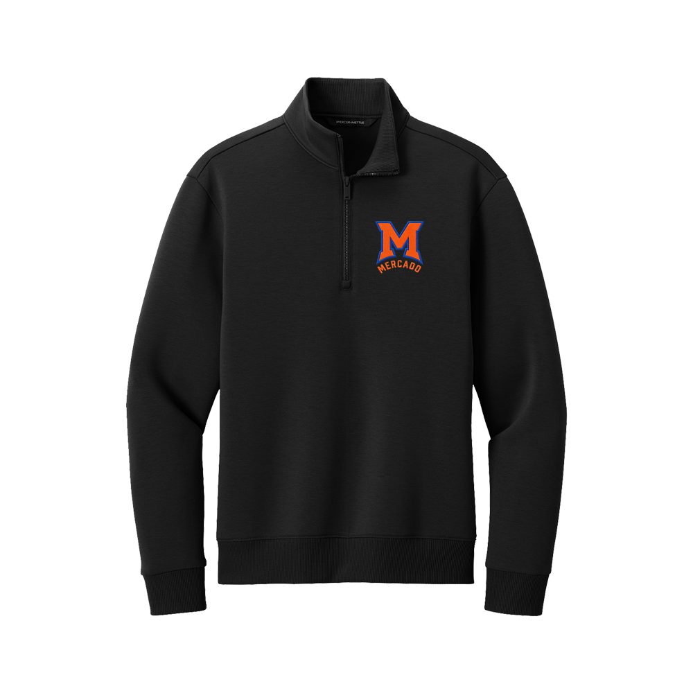 MERCADO MEN'S EMBROIDERED QUARTER ZIP SWEATSHIRT