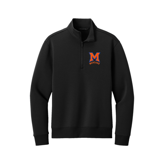 MERCADO MEN'S EMBROIDERED QUARTER ZIP SWEATSHIRT