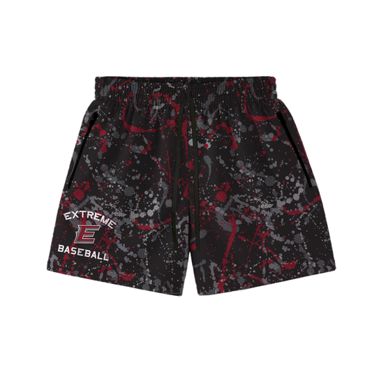 EXTREME BASEBALL SPLATTER HOOP SHORTS