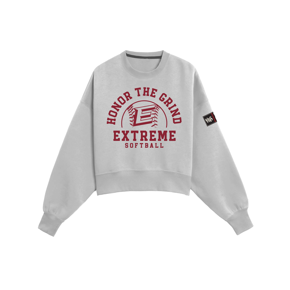 EXTREME HRS WOMENS CROPPED DROP SHOULDER CREWNECK