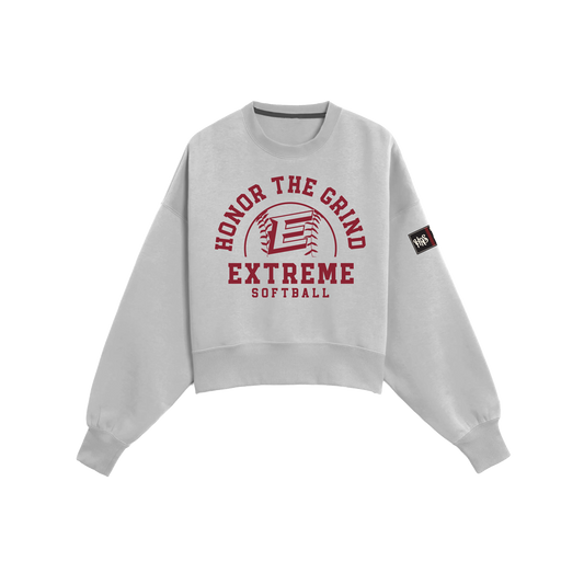 EXTREME HRS WOMENS CROPPED DROP SHOULDER CREWNECK