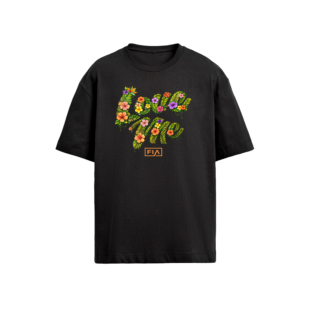 LOVE ME FLORAL TSHIRT - BLACK