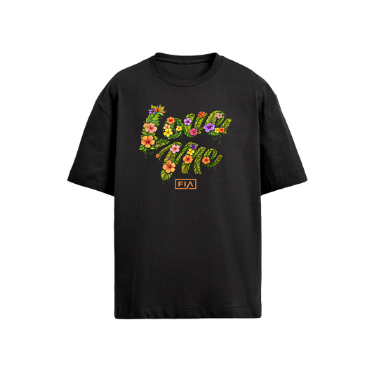 LOVE ME FLORAL TSHIRT - BLACK