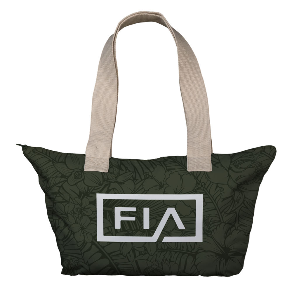 FIA FLORAL ZIPPER TOTE