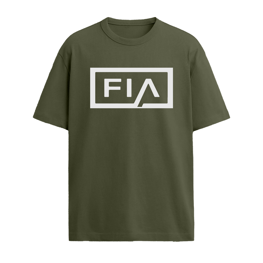 FIA LOGO TSHIRT - MILITARY/WHITE