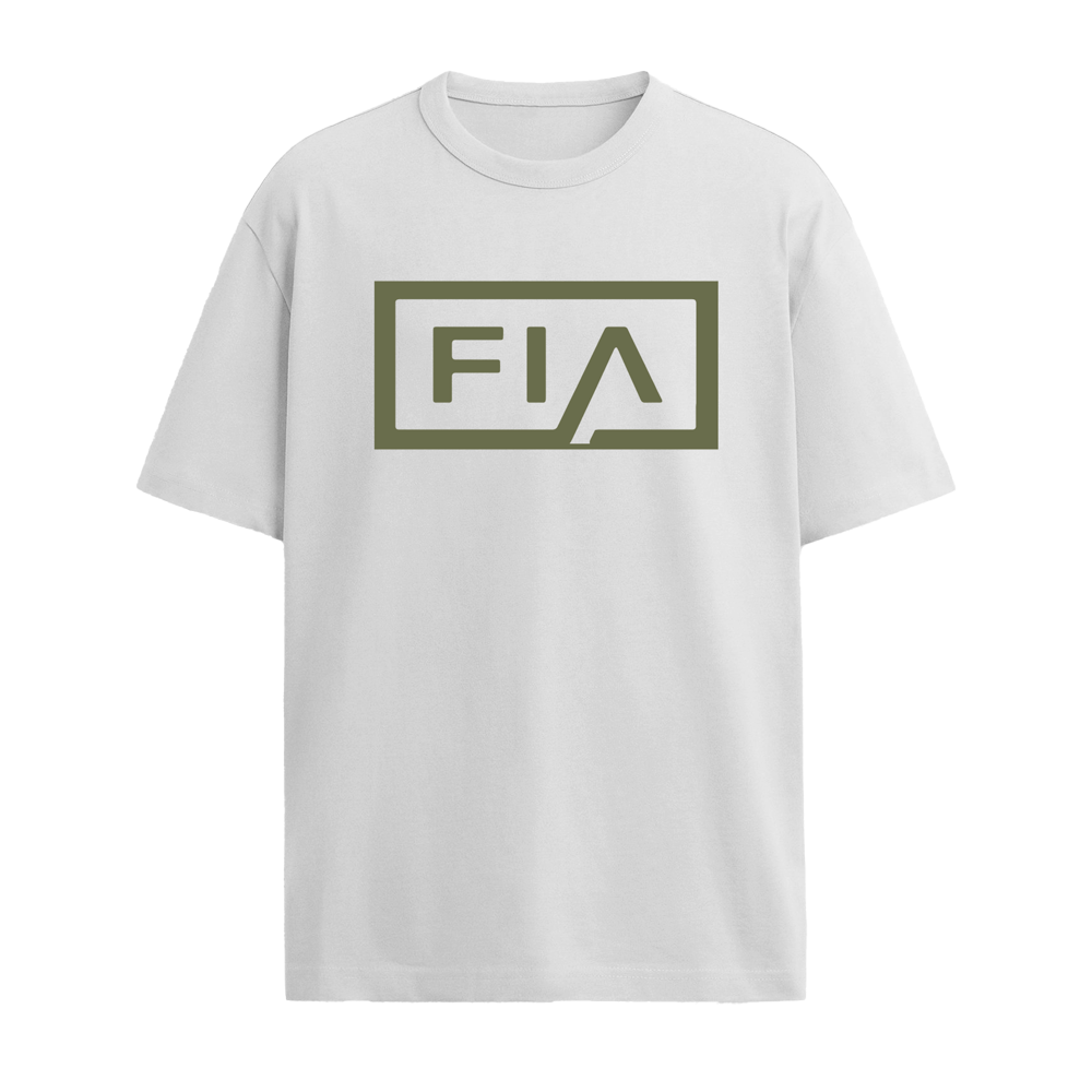 FIA LOGO TSHIRT - WHITE/MILITARY