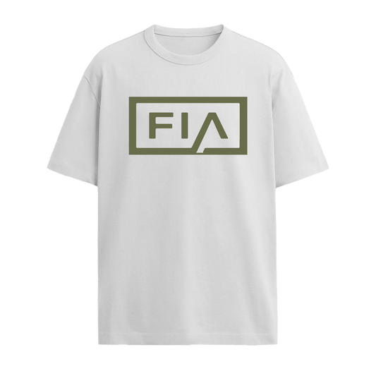 FIA LOGO TSHIRT - WHITE/MILITARY