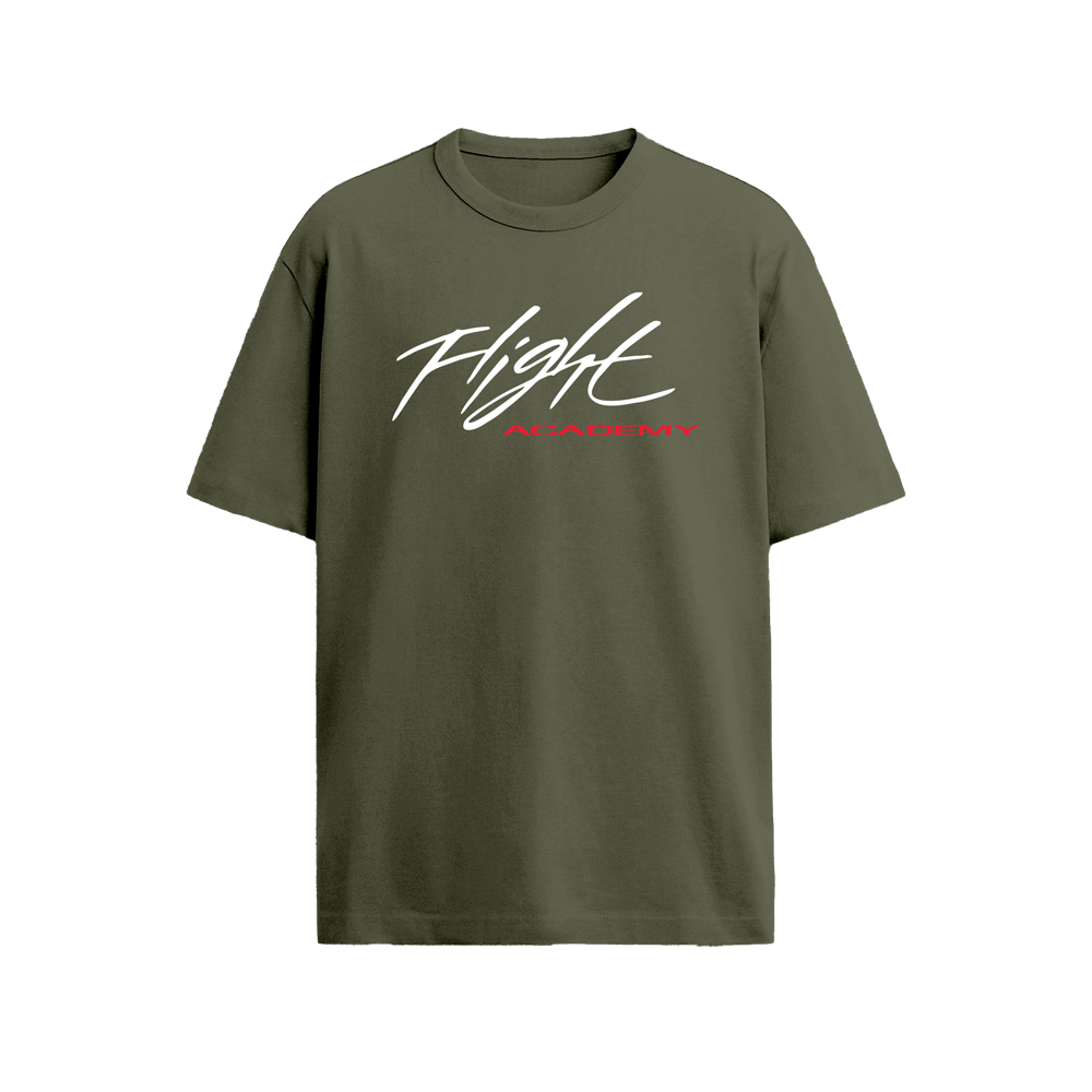 FLIGHT ACADEMY TSHIRT - ARMY GREEN