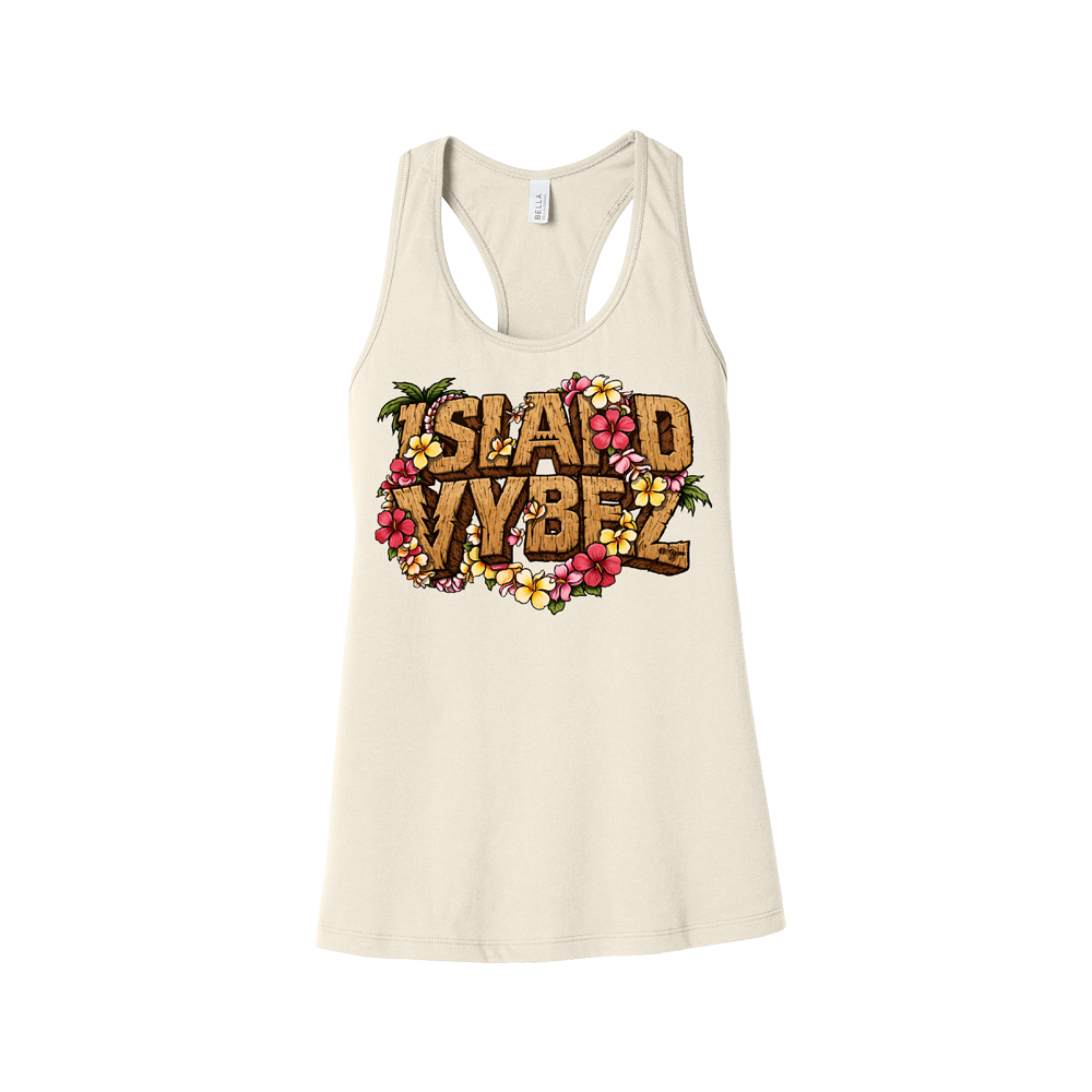 BBC ISLAND VYBEZ WOOD RACERBACK TANK - CREAM