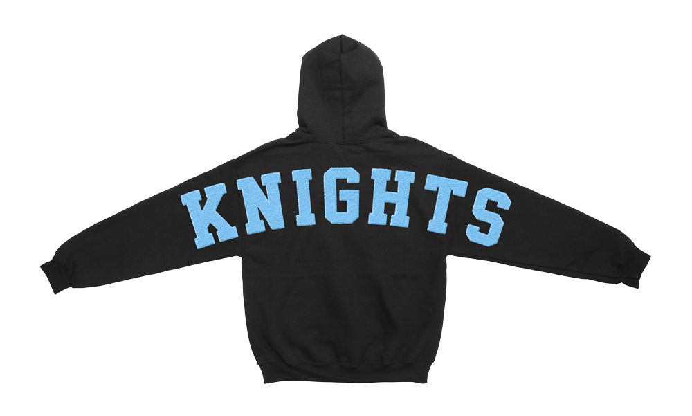 KNIGHTS FULLBACK HOODIE - BLACK