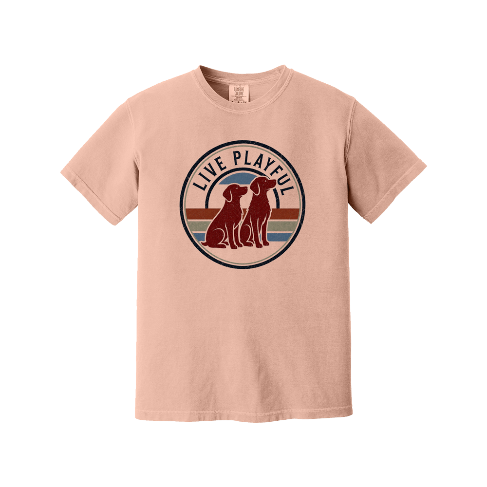LIVE PLAYFUL TSHIRT - PEACHY