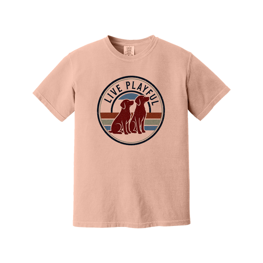 LIVE PLAYFUL TSHIRT - PEACHY