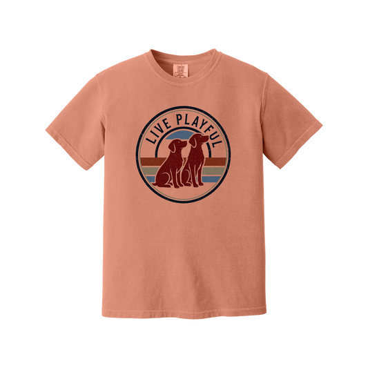 LIVE PLAYFUL TSHIRT - TERRACOTTA
