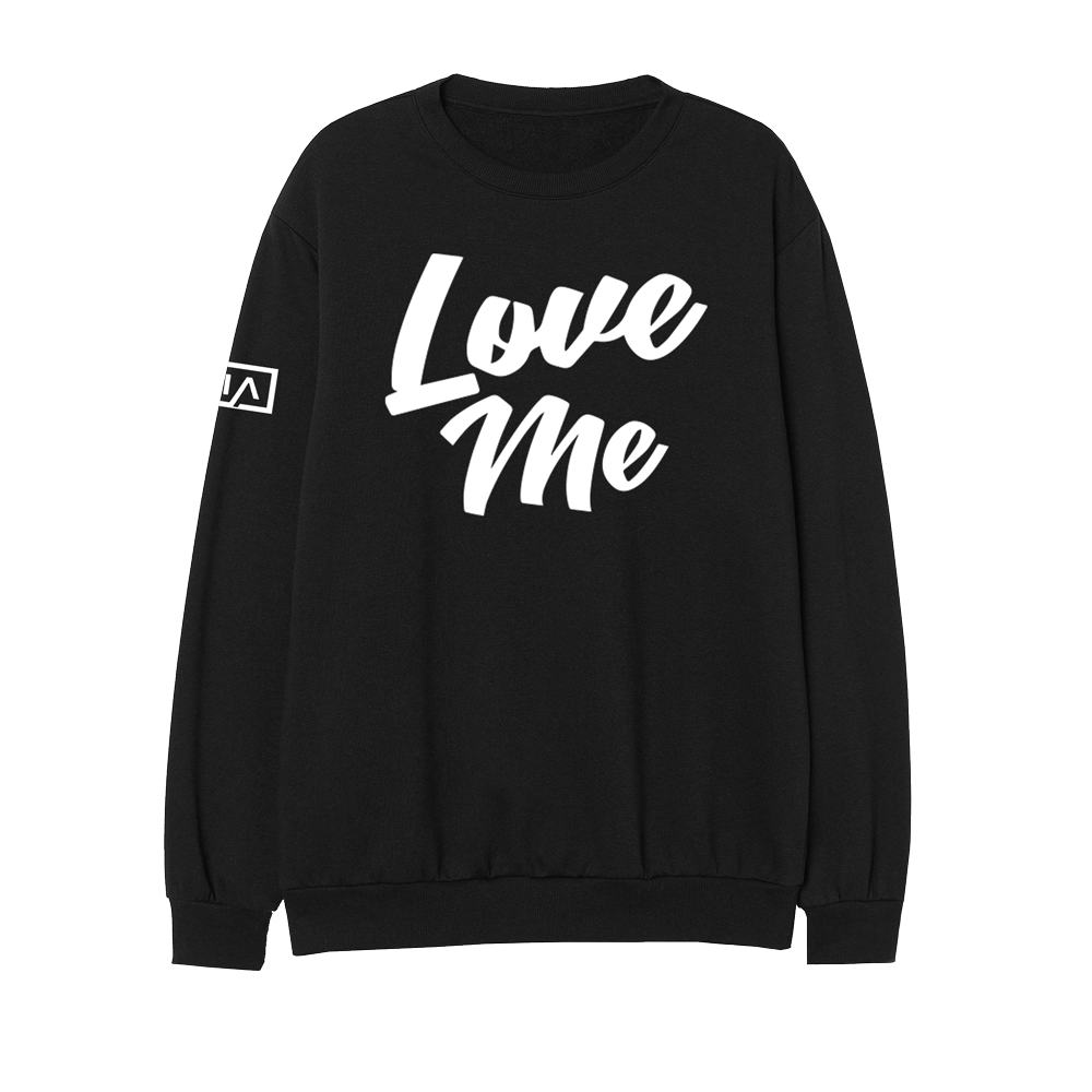 LOVE ME CREWNECK - BLACK/WHITE