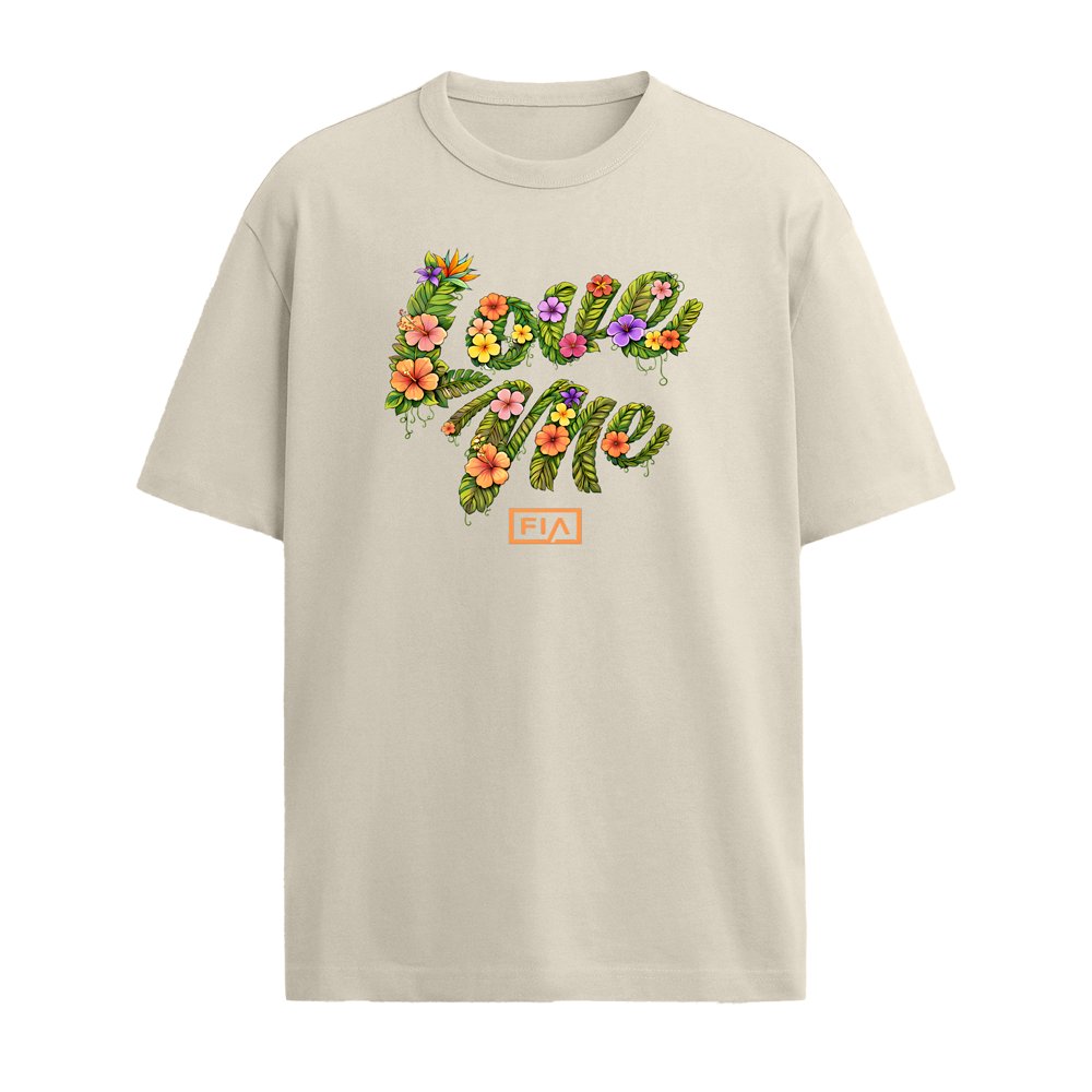 LOVE ME FLORAL TSHIRT - CREAM