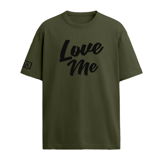 LOVE ME TSHIRT - MILITARY/BLACK